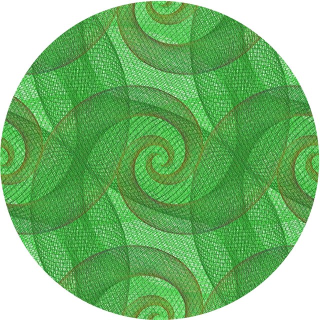 Ahgly Company Tapis Rond Lavable en Machine Intérieur Transitionnel Vert Néon, 7 Pieds Rond