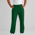 thumbnail image 2 of aohooy Men's Fleece Elastic Bottom Jogger Sweatpants - Drawstring Workout Track Running Gym Athletic Pants with Pockets Green,S, 2 of 8