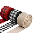 thumbnail image 4 of HBFAGFB Christmas Decoration Supplies 6m Plaid Ribbon Plaid Ribbon Christmas Tree Decoration B, 4 of 9