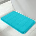 thumbnail image 1 of ORUYROP Memory Foam Bath Mat Rug, 24 x 17 Inches, Comfortable, Soft, Super Water Absorption, Machine Wash, Non-Slip, Thick, Easier to Dry for Bathroom Floor Rugs, Lake Blue, 1 of 7