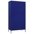 thumbnail image 3 of vidaXL Wardrobe Navy Blue 90x50x180 cm Steel, 3 of 5