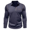 thumbnail image 3 of FAIWAD Men's Long Sleeve Shirts Casual Button Down Basic Golf Pullover Tops Lightweight Work Athletic T-Shirt, 3 of 9