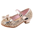 thumbnail image 1 of DPTALR Baby Girls Pearl Crystal Bowknot Sandals Bling Princess Shoes, 1 of 4