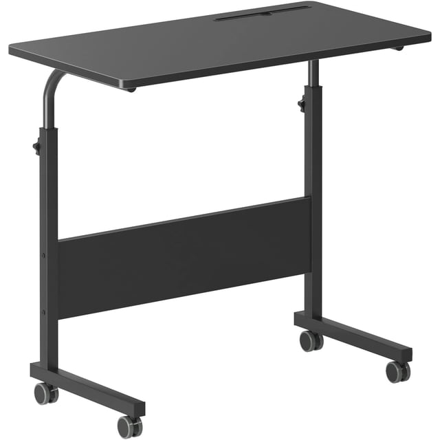 Table d'Appoint Salon Pouces Bureau pour Ordinateur Portable Support de Travail Réglable Table d'Appoint Mobile avec Station de Recharge Multifonctionnelle et Crochet Poste de Travail Portable Table à Collation Petite pour Étudiant
