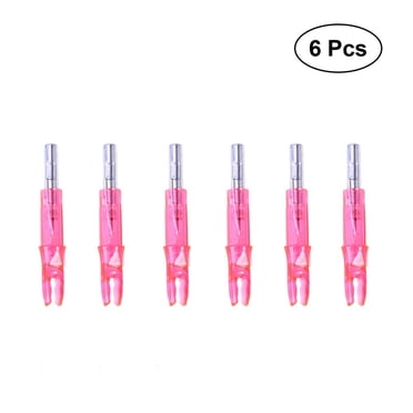 CNKOO 6pcs Archery LED Lighted Arrow Hunting Arrow Tails Bow Accessories Internal Arrow End Fit 6.2mm Arrow Shaft (Red)
