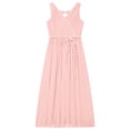 thumbnail image 3 of YUUMIN Robe de Fête Élégante en Chiffon Perlé pour Filles Sans Manches Froncée Col en V Robe de Demoiselle d'Honneur Rose 12, 3 of 5