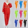 thumbnail image 1 of Sentmoon Ensemble de 2 Pcs Manteaux Imperméables pour Femmes et Pantalons de Randonnée avec Capuchon Manteau de Pluie à Manches Longues pour Femmes Imperméable Toutes Saisons Ponchos Zippés Ensemble Familial pour la Randonnée, le Camping, 1 of 7