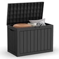 thumbnail image 1 of EasyUp Coffre de Terrasse en Résine de 45 Gallons, Coffre de Rangement Extérieur Verrouillable pour Meubles, Outils de Jardin et Rangement d'Outils, Boîtes de Rangement Extérieures Étanches (Noir), 1 of 7