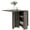 Grey Wood Grain, variant on HOMCOM Folding Dining Table, Drop Leaf Table with 2-tier Shelves