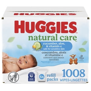 Huggies Natural Care Refreshing Baby Wipes, SCENTED, 6 Refill Packs, 1,008 Wipes