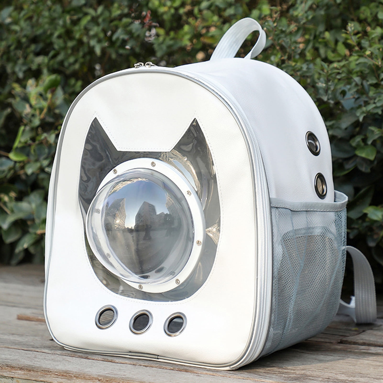 Fat Cat Backpack Carrier, Large Space Transparent Window Cat Travel Backpack Carrier Breathable Pet Travel Carrier Travel Carrier Backpack for Outdoor Camping HikingAirline