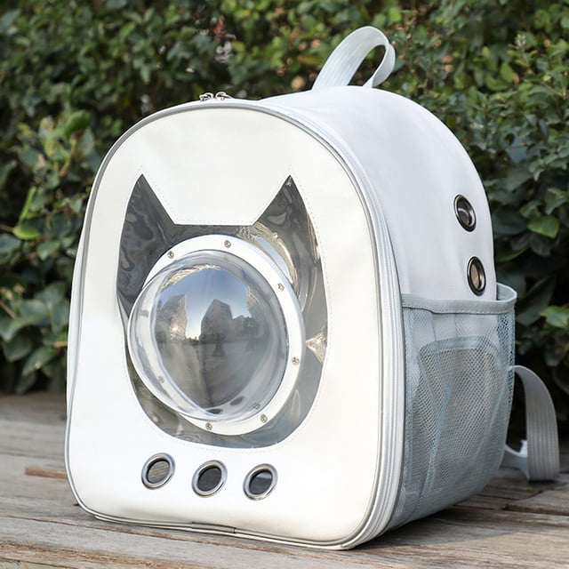 Sac à Dos pour Chat Corpulent, Grand Espace avec Fenêtre Transparente Sac à Dos de Voyage pour Chat Respirant Sac à Dos de Voyage pour Animal de Compagnie Sac à Dos de Voyage pour Camping en Plein Air Randonnée Compagnie Aérienne
