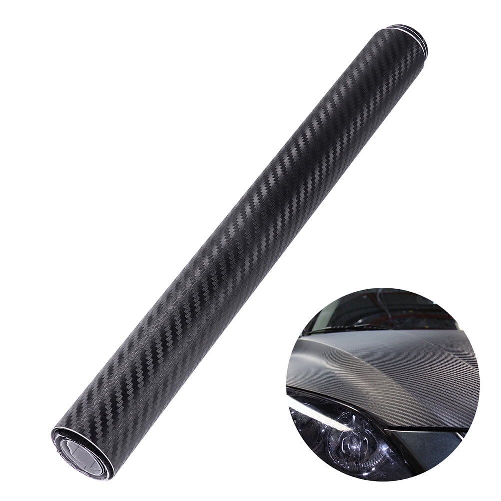 4D Carbon Fiber Wrap Roll DIY Sticker for Car Auto Vehicle Decor 30x152cm (Black)