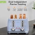 thumbnail image 2 of LONGDEEM 4 Slice Toaster, 6 Browning Options, Wide Slots, High Lift Lever, Dual Controls, Blue, 2 of 7