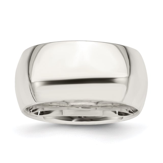925 Sterling Silver 10mm Comfort Fit Size 4.5 Band Ring