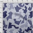 thumbnail image 3 of oneOone Rayon Teal Blue Fabric Abstracts Craft Projects Decor Fabric Printed By The Yard 56 Inch Wide, 3 of 4