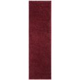 thumbnail image 3 of SAFAVIEH August Shag Collection 2'3" x 6' Burgundy AUG900S Solid 1.2-inch Thick Runner Rug, 3 of 4