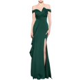 thumbnail image 2 of UPPADA Wedding Guest Dresses for Women One Shoulder Ruched Formal Evening Dress Wrap Ruffle Hem Dress Halter Bodycon Maxi Dress High Waist Party Prom Gown Cocktail Dress Deals Today, 2 of 4