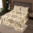 thumbnail image 2 of Aztec Quilt Set Queen Geometric Bedspread Set For Adult Men Women Southwest Coverlet Set American Tribal Bed Set Ancient Boho Yellow Room Decor, 2 of 5
