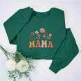 thumbnail image 2 of Culottes pour Femmes Femmes Manches Longues Chandails Maman Col Rond Chandail Ample Léger Blouse Hauts m Vert, 2 of 7
