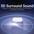 thumbnail image 2 of TFixol Portable GX100 Mini LED Projector with 854x480 Resolution, HD/USB/TF Input, 3.5mm Audio Output, Dual 4W Speakers, Wireless Mirroring, White, 100-240V, 2 of 6