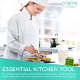 thumbnail image 2 of O'Creme Stainless Steel Precision Kitchen Tweezer Tongs with Serrated Tips for Gripping (8", Blue), 2 of 4