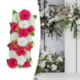 thumbnail image 2 of Baohd Arch Rose Flower Panel Table Runner Bouquet for Wedding Rose Red and White, 2 of 8