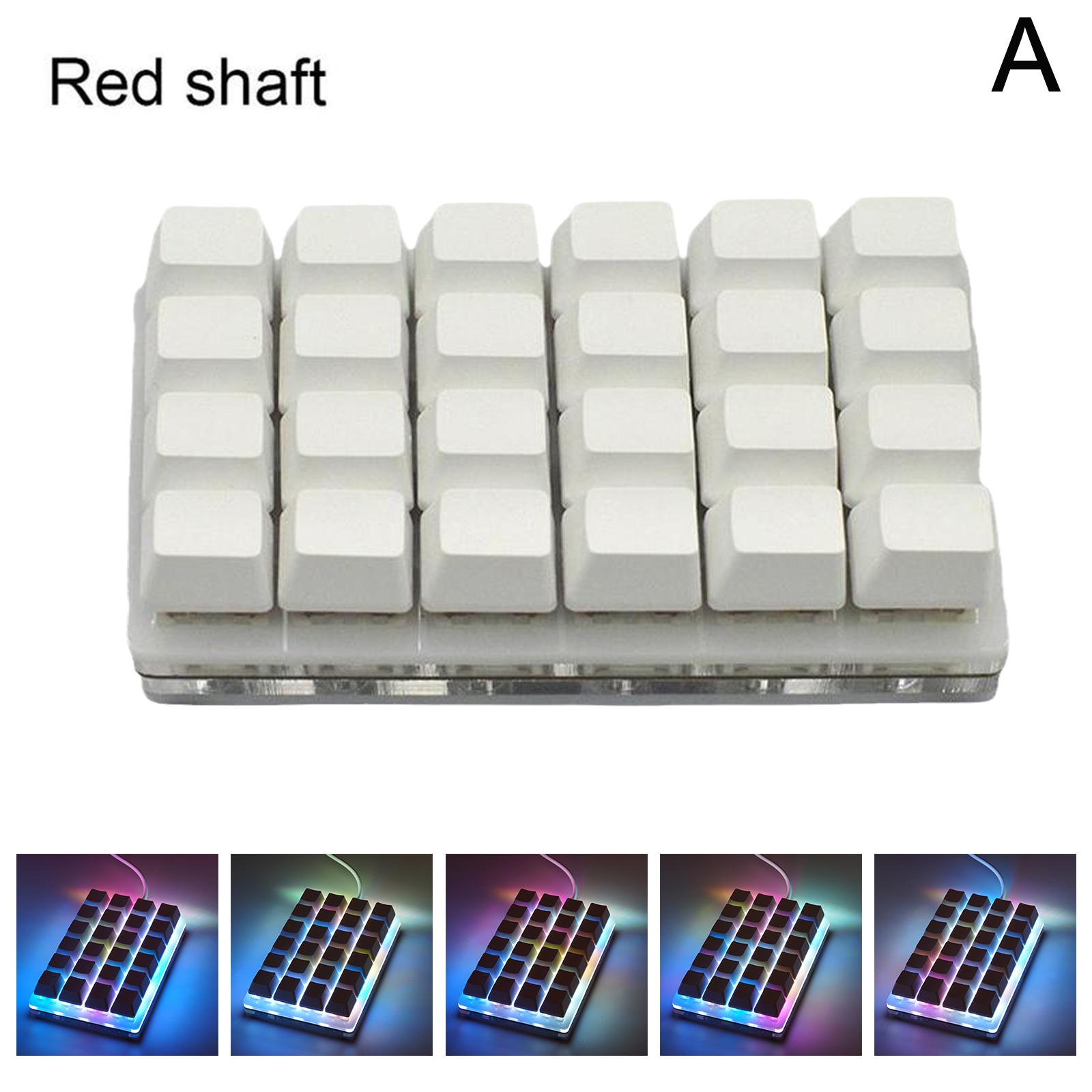 Black shaft 24-key Keypad Mechanical Keyboard Custom Shortcut Programmable Fr G3 J2D6