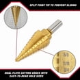 thumbnail image 4 of Hyper Tough 12-Step Split Point Titanium Coated HSS Drill Bit, 4 of 7