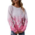 thumbnail image 2 of RKSTN Sweaters for Women Hiver Casual Pull Blouse Manches Longues Imprimé Tops Pull Automne Sweaters, 2 of 9