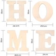 thumbnail image 2 of ORUYROP 4 Pcs 12 Inches Paintable Word Home Rustic Unfinished Wood Slices Letters Sign for DIY Ornament Christmas Tree Hanging Living Room House Home Wall Decor, 2 of 7