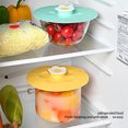 thumbnail image 3 of Pot Lid Cooking Baking Temperature Resistant Household Dish Plate Refrigerator Bowl Pan Cover Kitchen Dust-proof Dish Food Preservation Cookware Blue, 3 of 9