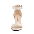 thumbnail image 2 of BLISSFUL STEP Women's Shoes Ankle Strap Block Heel Buckle Open Toe Sandals Grey 5.5, 2 of 8