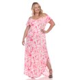 thumbnail image 2 of White Mark Women's Cold Shoulder Tie Dye Maxi Dress, 2 of 6