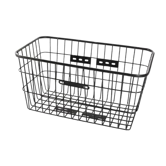 DYNWAVECA Bicycle Front Rear Basket Bin without Lid Strengthened Universal Fit Cargo Container for Mountain Bikes Sturdy Easily Install Size L