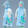 thumbnail image 4 of MIASHUI Imperméable pour Enfants Garçons Filles Poncho de Pluie Veste Imperméable Randonnée Camping Voyage Activités Scolaires, Bleu Clair, P, 4 of 4