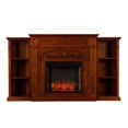 thumbnail image 3 of SEI Furniture Chantilly Bookcase Electric Fireplace in Oak, 3 of 4