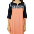 thumbnail image 2 of Phagun Kurti Ethnique de Designer Bollywood Pêche Kurta Tunique Décontractée pour Femmes-12, 2 of 2
