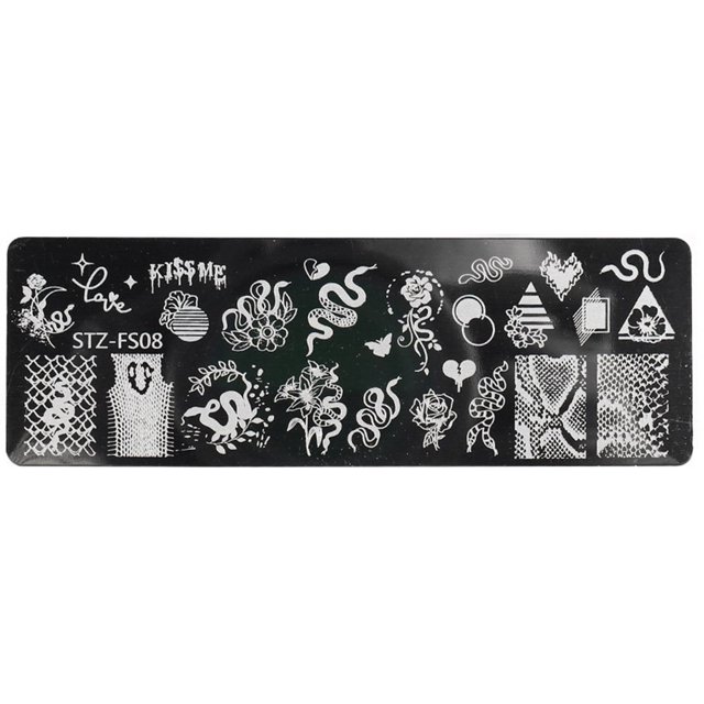 Nail Stamping Plate Various Patterns Clear Engraved Rust-Proof Polish Printing Flowers Nail Art Stamp for Girl