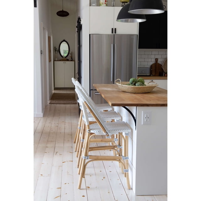 Tabouret de Comptoir BISTRO Gris/blanc