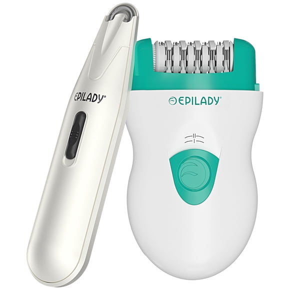 Epilady Face & Body Hair Removal Device Bundle | Speed Corded Epilator + Esthetic Facial Hair Removal for Women | Epilator for Women Legs Arms Underarms Face Bikini (Green)