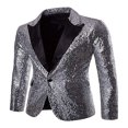 thumbnail image 1 of Men Sequins Nigth Clubs Wedding Party Tuxedo Cocktail Suit Jacket Coat, 1 of 6