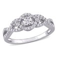 thumbnail image 1 of Bague Torsadée Infini en Diamant de 1/4 Carat (ctw) en Argent Sterling, 1 of 4