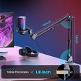 thumbnail image 2 of Kit de Microphone USB pour Enregistrement de Balados, Micro à Condensateur Cardioïde avec Bras Ajustable et Support pour Jeux et Diffusion en Continu, 2 of 9