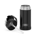 thumbnail image 4 of Thermos Kids Bouteille d'eau isolée sous vide avec paille rabattable, 355 ml, noir, 4 of 5
