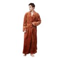 thumbnail image 2 of LSLJS Thick Flannel Color Lapel Home Clothes Long Sleeved Hooded Robe Coat, Robes Gifts for Women, 2 of 5