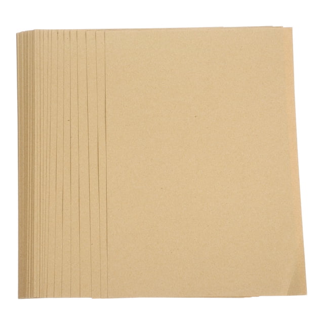 Luxshiny 100 Sheets Per Pack Cardboard for Crafts Khaki Rectangular Wood Pulp Paper 11.7x8.3in