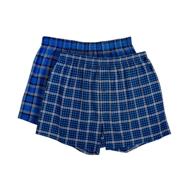 Stanfield's Caleçon Boxeur Court en Coton Haut de Gamme Tissé à Carreaux pour Homme - Lot de 2, Style 2579