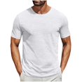 thumbnail image 1 of Besolor T-Shirt d'Été pour Homme à Manches Courtes, Col Rond Classique, T-Shirts Décontractés, Couleur Unie, Hauts Basiques, 1 of 5