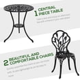thumbnail image 4 of Outsunny 3 Pieces Patio Bistro Set for Balcony, Black, 4 of 10